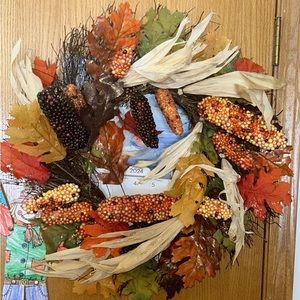 Autumn harvest corn wreath